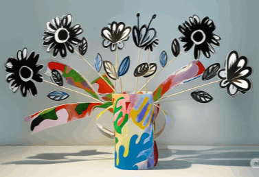 children creating art at Wonderlab Kids in st ives